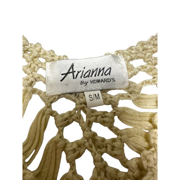 Arianna by Howards Boho Crotchet Hollowed Out Blouse/ Beach cover up Size S/M - Picture 3 of 7